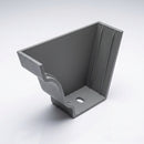 Moulded Ogee Gutter Left Hand Stop End 125 x 100mm — RAL 7037