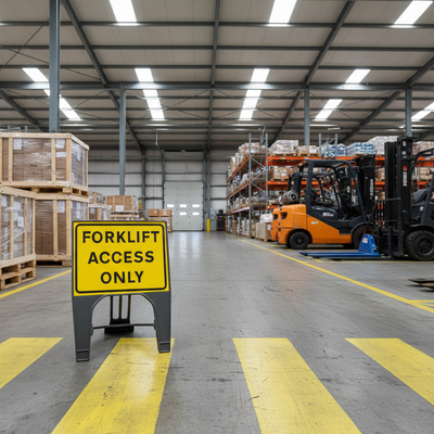 Forklift Access Only Sign 600 x 450mm - Heavy Duty Safety Signage