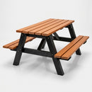 Recycled plastic picnic table with 240mm seats (view 2)