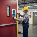 Dim Gray Professional Fire Safety Door Sign - This Area Must Be Kept Clear