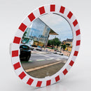 800mm Diameter Convex Traffic Mirror with Red & White Frame (view 2)