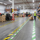 Light Slate Gray Premium Self Adhesive Floor Marking Tape - Striped, Multiple Colours