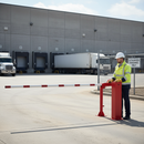 Light Gray Heavy Duty Manually Raised Arm Barrier for Secure Vehicle Access