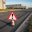 Dark Slate Gray Premium Warning Other Danger 750mm Triangle Cone Sign - Heavy Duty Safety Marking