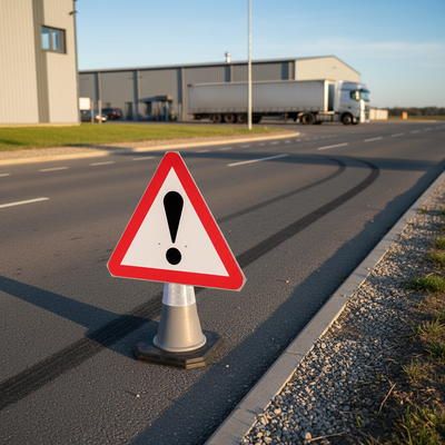 Premium Warning Other Danger 750mm Triangle Cone Sign - Heavy Duty Safety Marking