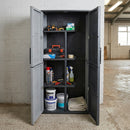 Industrial Plastic Utility Cupboard, 3 Half Shelves
