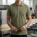 Classic Cotton-Polyester Polo Shirt - Khaki Green