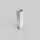 Aluminium Flush Joint Downpipe Sample — RAL 7035 / 72x72mm