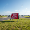 Light Steel Blue Heavy Duty Joining Traffic Not Signal Controlled Metal Sign Face 1050mm x 750mm