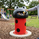 60 Litre Ladybug plastic litter bin, polyethylene, UV stable
