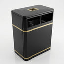 160 Litre Dual Litter and Recycling Bin – Galvanised Steel (view 2)