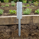 Double Sleeper Pin Straight Bracket Galvanised 750mm x 2mm