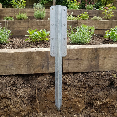 Double Sleeper Pin Straight Bracket Galvanised 750mm x 2mm