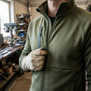 Full-Zip Power Stretch Work Jacket - Khaki Green (view 2)