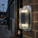 Solar Powered LED Bulkhead Lamp with Vandal Resistant Fitting - White