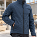 Softshell Work Jacket with Reflective Details - Navy/Black (view 2)