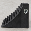 Black HGV Tyre Stop Block with Rear Eye Hole 230mm