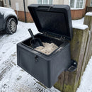 30 Litre Mini Grit Bin with Scoop – Black Recycled MDPE