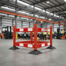 Light Slate Gray High-Performance Modular Barrier System with Reflective Stripes