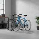Dark Gray Heavy Duty 'M' Shaped Bike Rack for Secure Bicycle Parking