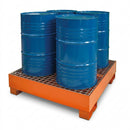 Four-Drum Steel Spill Pallet, 271L Capacity, Galvanised & Powder-Coated (view 2)