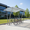 Light Gray Premium Cycle Shelter with Clear PETG Roof for Bicycles 2m - 5m