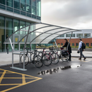 Dark Slate Gray Heavy Duty Cycle Shelter 2m - 5m with Clear PETG Roof