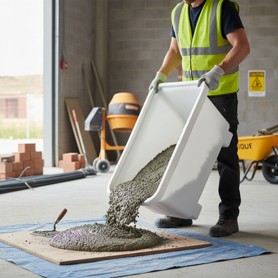 250 Litre Heavy Duty Mortar Tub - White