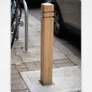 94 x 94 x 1200mm oak bollard with pyramid top