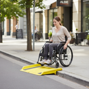 Gray High-Performance Wheelchair Access Ramp - Heavy Duty Kerb Ramp