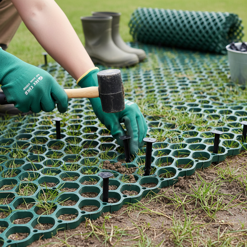 Dark Slate Gray Heavy Duty Grass Matting Plastic Pegs - Pack of 100 for Landscape Solutions