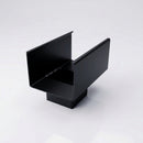 Aluminium Box Gutter Outlet 72×72mm to 135×100mm — RAL 9005
