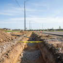 Light Gray High-Performance Detectable Underground Tape 150mm x 100m