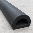 Black D-Profile Impact Guard 70 x 70 x 2440mm