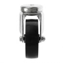 White Smoke Light Duty Bolt Hole Swivel Castors With Black Plastic Wheel - 50mm to 100mm