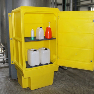 Polyethylene Chemical Storage Cabinet 225L with Integral Sump