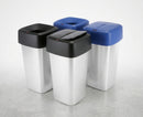 60 Litre Metal-Look Trap Door Waste Bin with Spring-Close Lid