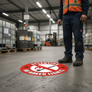 Dim Gray Premium Attention No Naked Lights Floor Sign - Slip Resistant Safety Sign