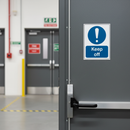 Dark Slate Gray Premium Fire Safety Door Signs - Keep Off for Safety Compliance