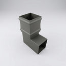 Traditional Aluminium Downpipe Bends 72x72mm – 92.5° & 112.5° — RAL 7022 / 92.5 Degrees