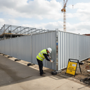 Light Slate Gray Heavy Duty Galvanised Steel Hoarding Panels for Site Security - 2 Sizes