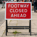 Footpath Closure Warning Sign Face 600x450mm Reflective