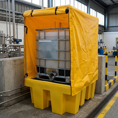 Covered Single IBC Spill Bund – 1100 Litre Capacity