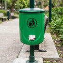 40 Litre Open Top Post Mountable Polyethylene Litter Bin