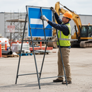 Light Gray Premium Quick Fit Sign Frame with Durable Coated Steel