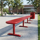 3000mm Steel Bench Vandal-Resistant Outdoor Seating