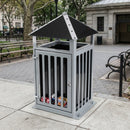 Steel Lidded Litter Bin 107L — 1033mm Height, Powder Coated