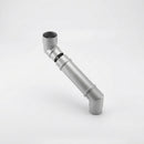 Flush Joint Adjustable Swanneck 63mm Downpipe Connector — RAL 9006