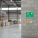 Light Slate Gray Premium Fire Safety Signs - Fire Assembly Point Up Right Arrow