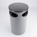 80 litre blast-resistant litter bin with limited aperture and fitted lid (view 2)